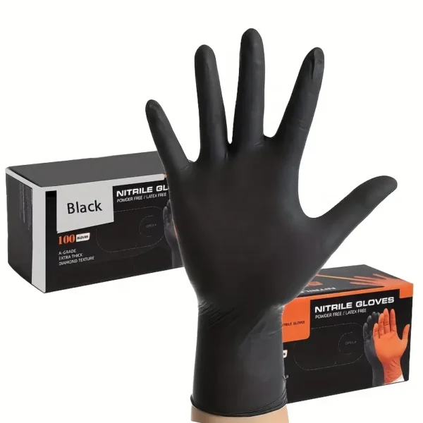 Black Disposable Nitrile Gloves